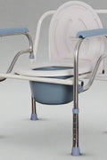 Mobile Commode Chair – Full Front View

Portable Toilet Chair with Removable Bucket

Adjustable Commode for Elderly Use – Side View

Commode Chair with Armrests and Padding – Close-Up