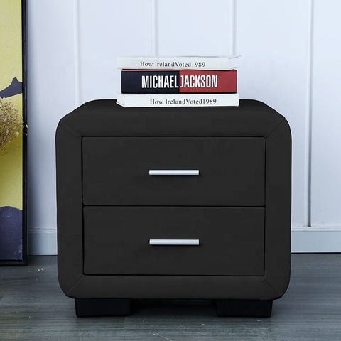 New Modern 2 Drawer Bedside Table – Stylish Nightstand with Storage for Bedroom WS916 - with | Sold by Uncle Wiener's Wholesale