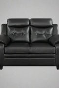 “Black leatherette 3-piece sofa set in modern living room”
“Gray leatherette sofa with tufted backrest and armrests”
“1-seater armchair in black leatherette with plush cushion”
“3-seater tufted leatherette couch in gray finish”
“Modern 3-piece sofa set including sofa, loveseat, and armchair”