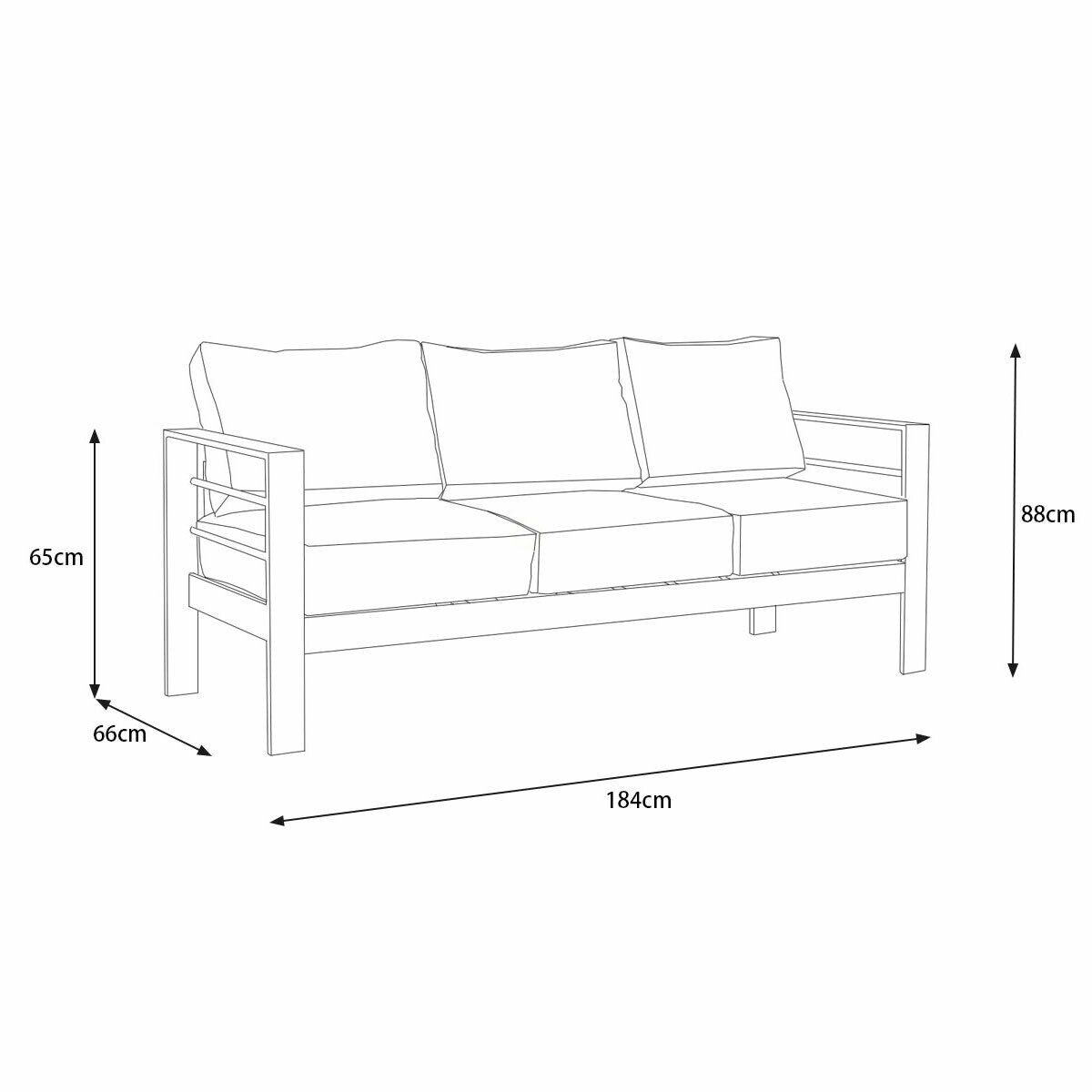 This charcoal aluminum 5-seater outdoor sofa set with coffee table
This modern weather-resistant patio lounge furniture
This Paris-style modular outdoor seating set with gray cushions