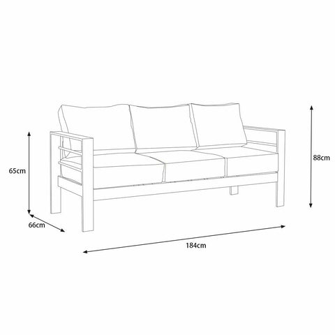 This charcoal aluminum 5-seater outdoor sofa set with coffee table
This modern weather-resistant patio lounge furniture
This Paris-style modular outdoor seating set with gray cushions
