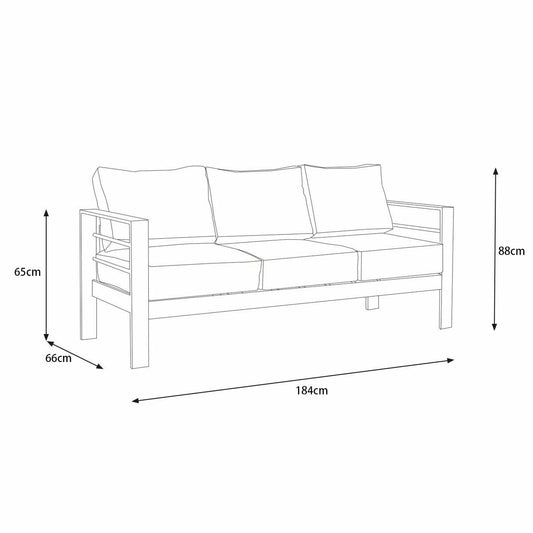 This charcoal aluminum 5-seater outdoor sofa set with coffee table
This modern weather-resistant patio lounge furniture
This Paris-style modular outdoor seating set with gray cushions