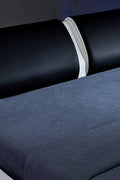 Modern S-Shape LED Platform Bed Frame – PVC Leather Upholstered King and Queen Size Bed with Remote Control Lighting