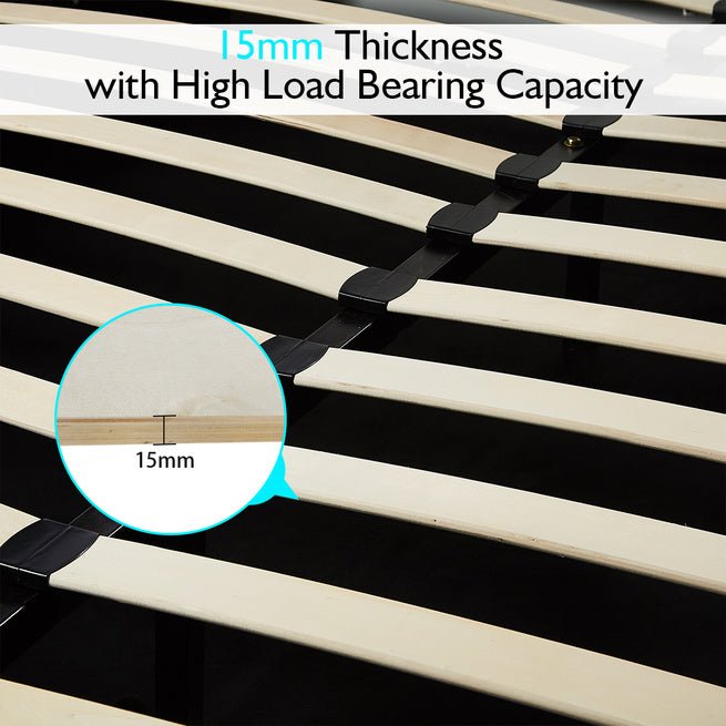 Modern S-Shape LED Platform Bed Frame – PVC Leather Upholstered King and Queen Size Bed with Remote Control Lighting