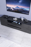 New Modern High Gloss LED TV Stand Cabinet – Sleek & Stylish Entertainment Unit - with Black | Sold by Uncle Wiener's Wholesale