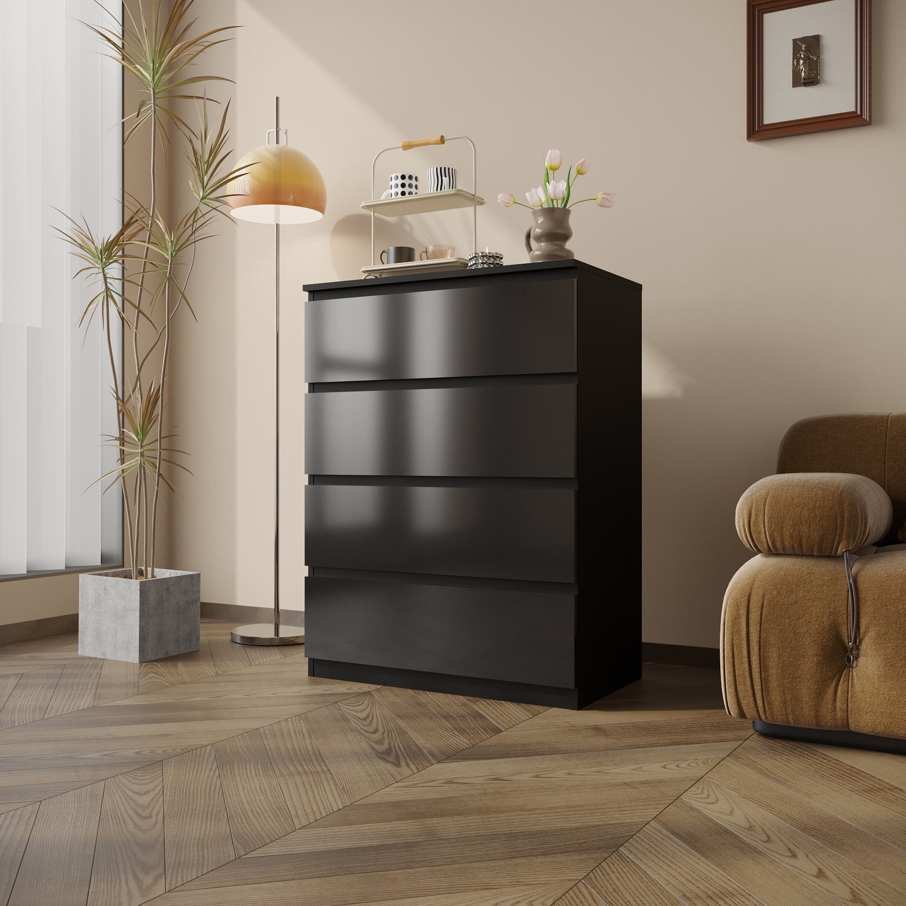 “White high gloss 2-drawer bedroom dresser”

“Black modern drawer chest with glossy finish”

“Modern white storage cabinet in bedroom setting”

“High gloss 8-drawer dresser for large storage”

“Contemporary white and black dressers for bedrooms”

