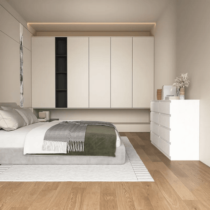 “White high gloss 2-drawer bedroom dresser”

“Black modern drawer chest with glossy finish”

“Modern white storage cabinet in bedroom setting”

“High gloss 8-drawer dresser for large storage”

“Contemporary white and black dressers for bedrooms”

