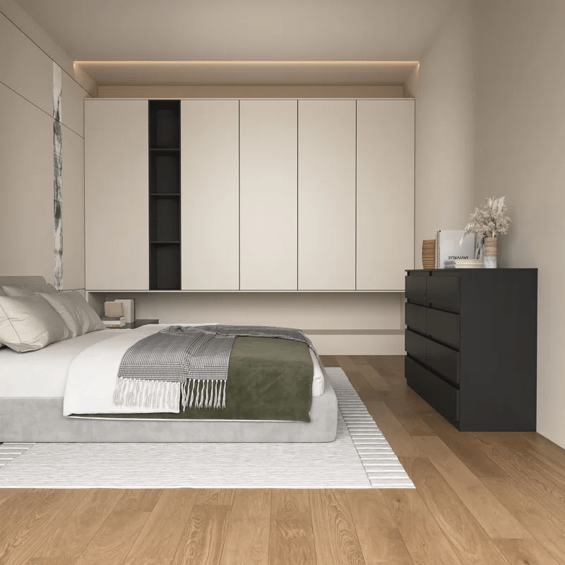 “White high gloss 2-drawer bedroom dresser”

“Black modern drawer chest with glossy finish”

“Modern white storage cabinet in bedroom setting”

“High gloss 8-drawer dresser for large storage”

“Contemporary white and black dressers for bedrooms”

