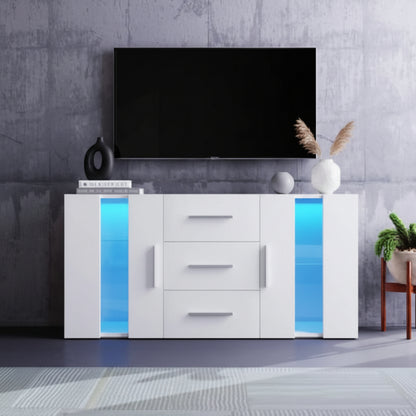 New Modern High Gloss Storage Cupboard – TV Cabinet & Buffet Sideboard Unit - with White | Sold by Uncle Wiener's Wholesale