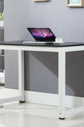 Modern black and white minimalist computer desk – Model SD002B
Compact wood workstation table for home office or study