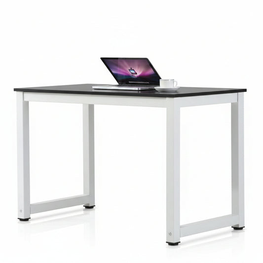 Modern black and white minimalist computer desk – Model SD002B
Compact wood workstation table for home office or study