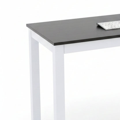 Modern black and white minimalist computer desk – Model SD002B
Compact wood workstation table for home office or study