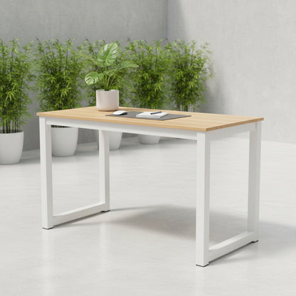 Modern black and white minimalist computer desk – Model SD002B
Compact wood workstation table for home office or study