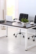 Modern black and white minimalist computer desk – Model SD002B
Compact wood workstation table for home office or study