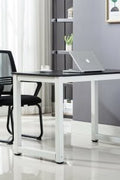 Modern black and white minimalist computer desk – Model SD002B
Compact wood workstation table for home office or study