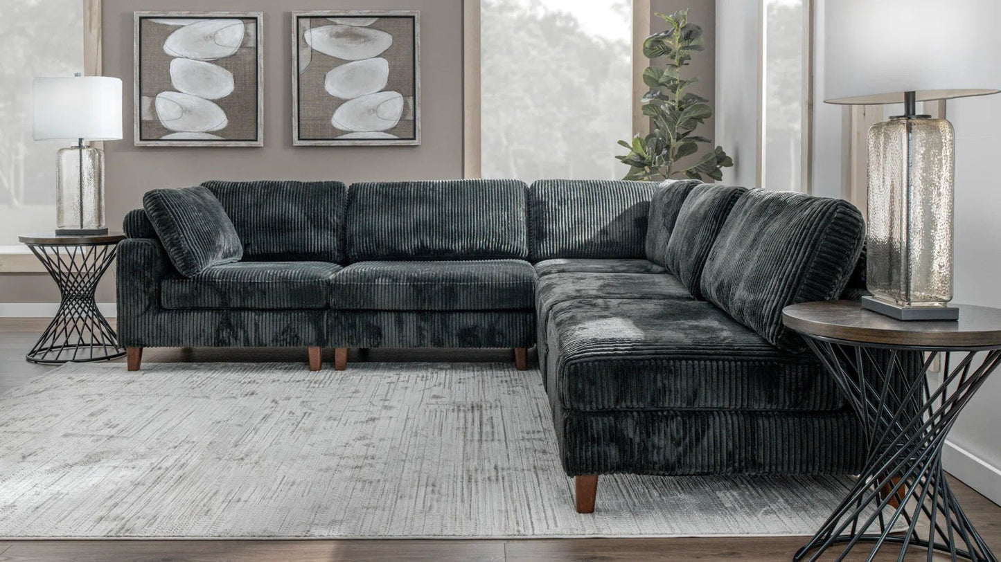 Modular 10FT Corduroy Sofa in Neutral Color – Front View

Plush Ribbed Sofa with Sectional Configuration

Modern Corduroy Couch – Wide Seating Sofa for Living Room

Corner View of 10FT Modular Sofa in Living Space

Cozy Corduroy Sofa with Medium-Soft Cushions