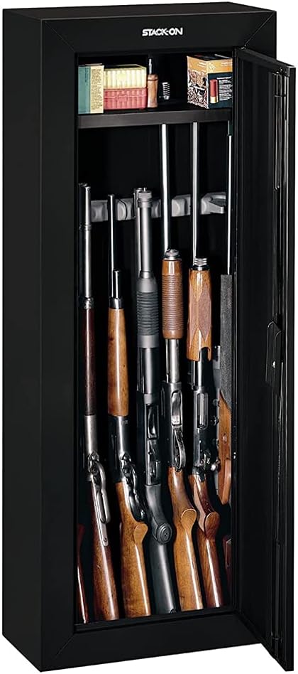 New Modular Steel Gun Safe – 11 - Gun Key Lock Cabinet 1.2mm Steel Construction, Black Finish 55" Tall D552110 - with | Sold by Uncle Wiener's Wholesale
