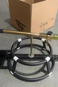 Motorcycle and ATV tire changing stand with bead breaker and base support

