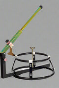 Heavy-duty bead breaker tool mounted on compact tire changer frame

