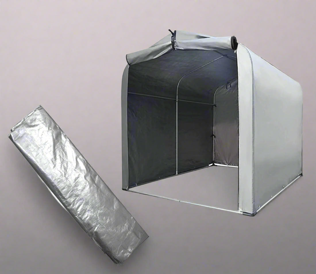 "Heavy Duty Motorcycle and Bicycle Storage Shed for Outdoor Use"

"Waterproof Bike Storage Shelter for 2 Bicycles"

"Motorcycle Weatherproof Outdoor Storage Tent"

"Durable Bike Garage Shed with UV and Rain Protection"