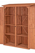 Multi-Compartment Outdoor Storage Cabinet Front View

Wooden Heavy-Duty Garden Storage Shed

Spacious Backyard Storage Cabinet for Tools and Supplies