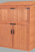 Outdoor Wooden Storage Cabinet with Shelves for Backyard

Multi-Compartment Wood Storage Locker for Garage Organization

Brown Outdoor Storage Cabinet for Garden Tools and Supplies

Rustic Backyard Storage Cabinet with Double Doors

Weatherproof Multi-Shelf Storage Cabinet for Patio or Deck