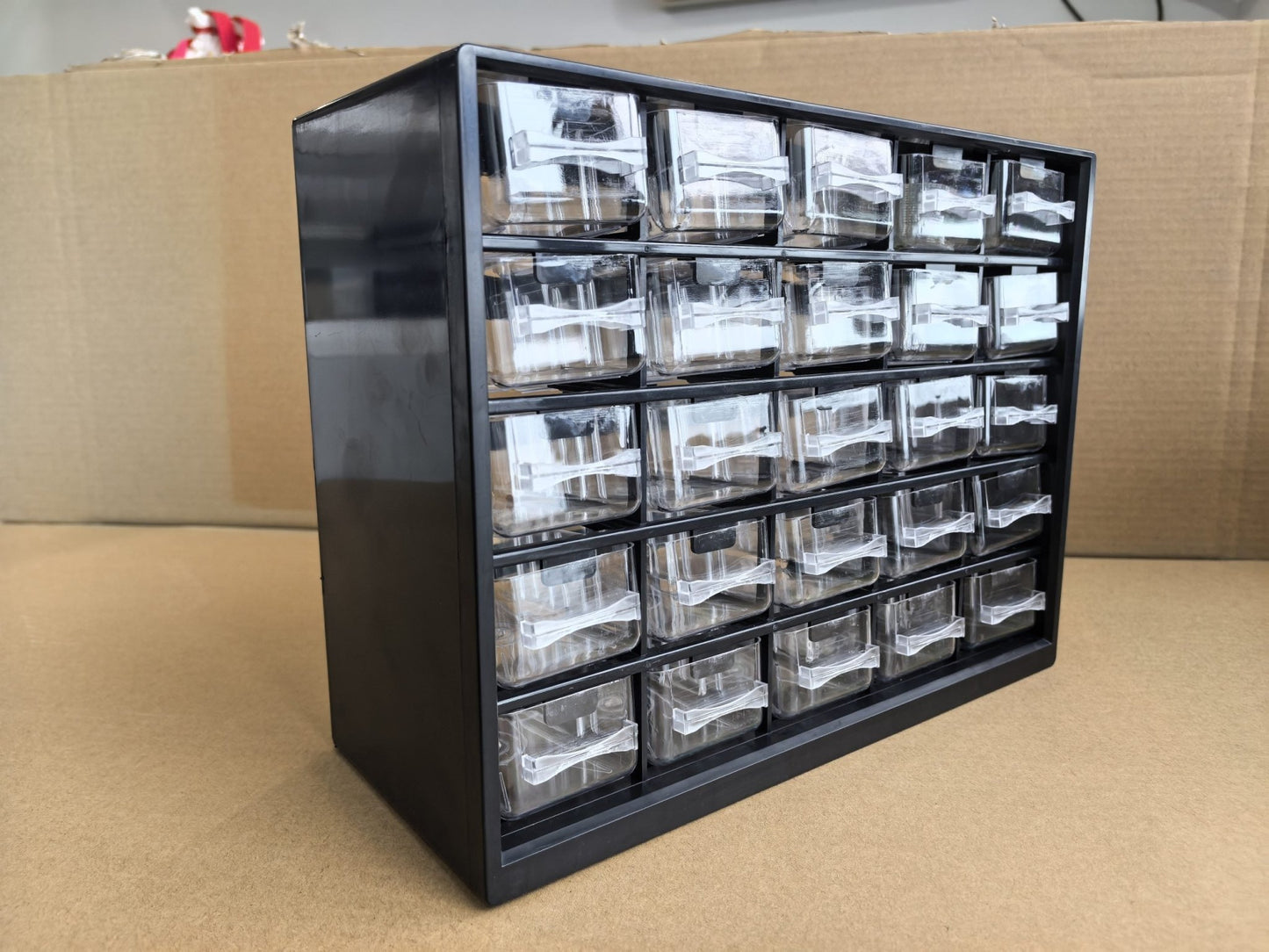 Multipurpose fastener kit with labeled drawers

1001-piece screw and bolt organizer cabinet

Open storage cabinet with hardware compartments

Assorted fasteners and storage trays

Compact metal fastener case for shop and garage use