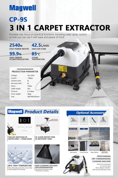 NEW MULTIFUNCTIONAL STEAM & CARPET CLEANING MACHINE 821412 - with | Sold by Uncle Wiener's Wholesale