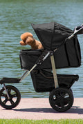 New New Deluxe 3 - Wheel Foldable Pet Stroller – Lightweight & Portable 411353 - with | Sold by Uncle Wiener's Wholesale
