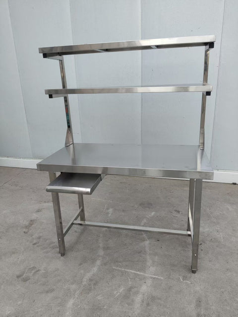 New New Stainless Steel Prep Table with Overshelf – Commercial Kitchen Workstation 1218244 - with | Sold by Uncle Wiener's Wholesale