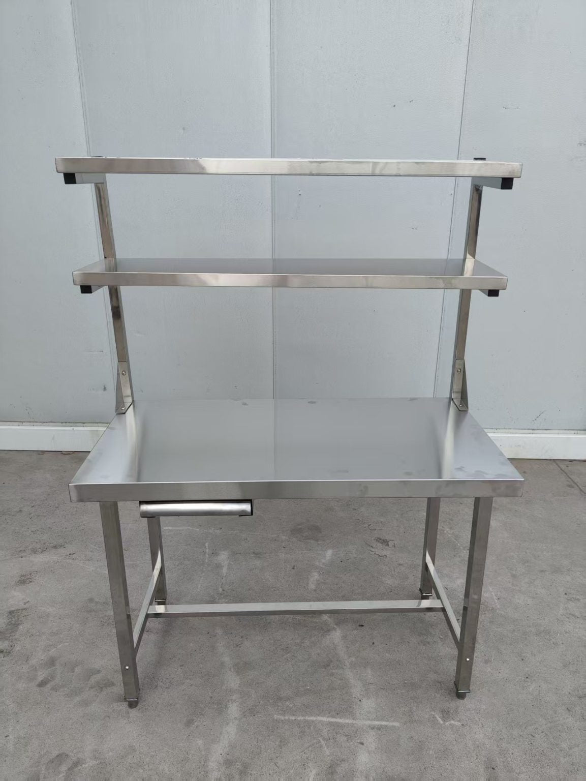 New New Stainless Steel Prep Table with Overshelf – Commercial Kitchen Workstation 1218244 - with | Sold by Uncle Wiener's Wholesale