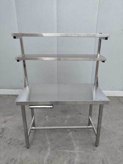 New New Stainless Steel Prep Table with Overshelf – Commercial Kitchen Workstation 1218244 - with | Sold by Uncle Wiener's Wholesale