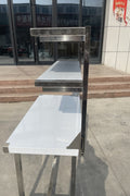 New New Stainless Steel Prep Table with Overshelf – Commercial Kitchen Workstation 1218244 - with | Sold by Uncle Wiener's Wholesale