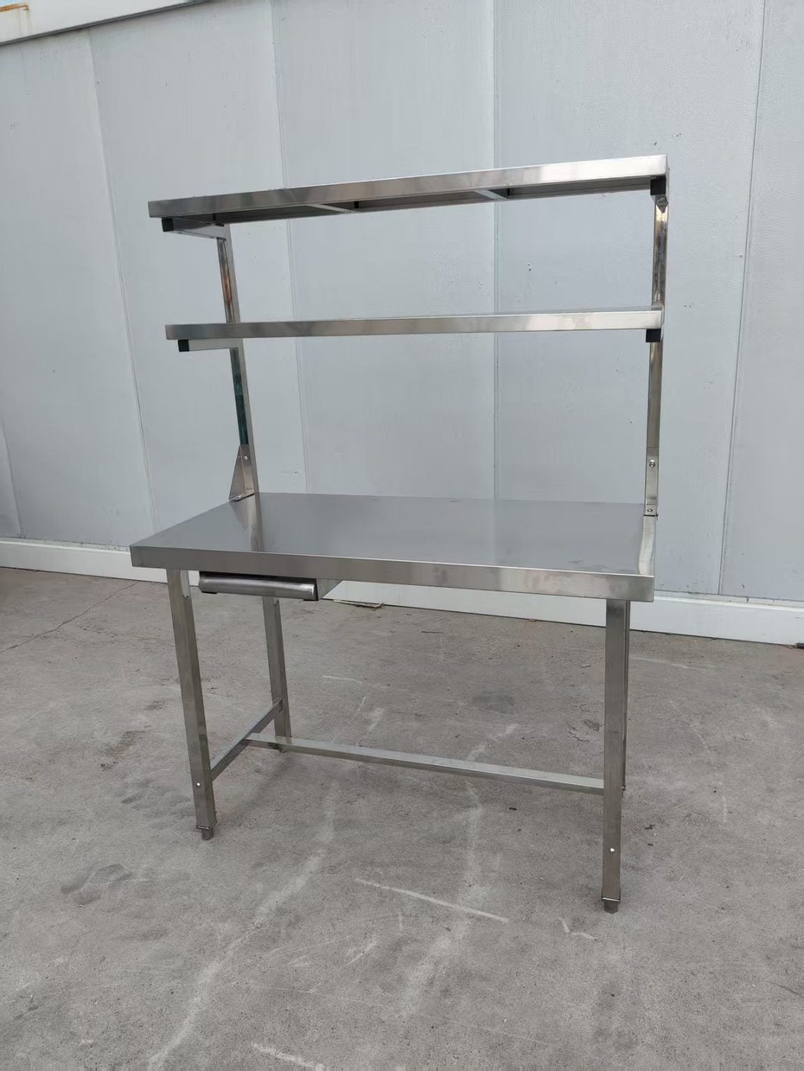 New New Stainless Steel Prep Table with Overshelf – Commercial Kitchen Workstation 1218244 - with | Sold by Uncle Wiener's Wholesale