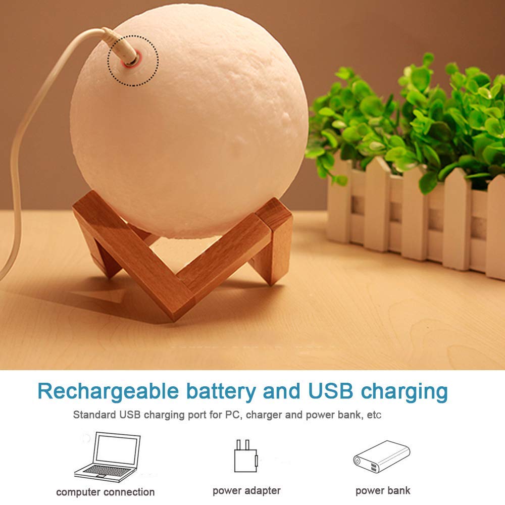 New Night Light 3D Moon 3 Color LED Globe 15 cm MG15C - with | Sold by Uncle Wiener's Wholesale