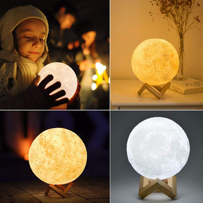 New Night Light 3D Moon 3 Color LED Globe 15 cm MG15C - with | Sold by Uncle Wiener's Wholesale
