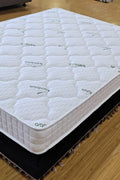 Night Star Pocket Coil Mattress - front angle view

Breathable edge mattress with medium firm feel

Close-up of quilted linen fabric mattress top

Innerspring mattress side profile on wood floor

Rolled mattress for delivery and setup