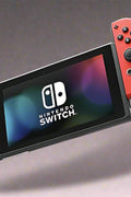 “Nintendo Switch open box console with red & blue Joy-Con controllers”

“TV tabletop and handheld gaming modes on Nintendo Switch”

“Nintendo Switch console accessories included in open box”