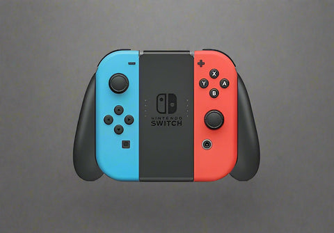 “Nintendo Switch open box console with red & blue Joy-Con controllers”

“TV tabletop and handheld gaming modes on Nintendo Switch”

“Nintendo Switch console accessories included in open box”