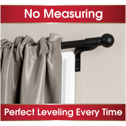 New No Measuring Curtain Rod - with Ball Style: | Sold by Uncle Wiener's Wholesale