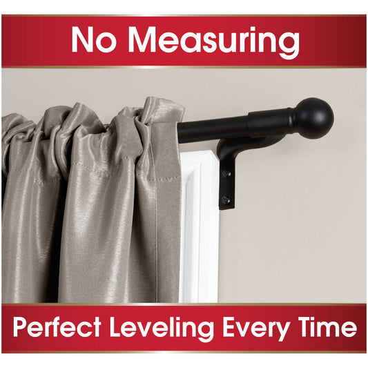 New No Measuring Curtain Rod - with Ball Style: | Sold by Uncle Wiener's Wholesale