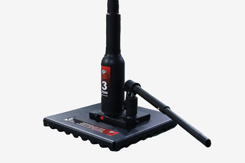 Heavy-Duty Off-Road 3 Ton Bottle Jack on Dirt Surface

Manual Bottle Jack for Off-Road Vehicle Lifting

Portable 3 Ton Off-Road Jack for Trucks and SUVs

Wide Base Off-Road Bottle Jack TH903008

Black and Red Heavy-Duty Off-Road Jack in Use

