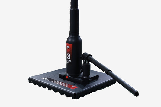 Heavy-Duty Off-Road 3 Ton Bottle Jack on Dirt Surface

Manual Bottle Jack for Off-Road Vehicle Lifting

Portable 3 Ton Off-Road Jack for Trucks and SUVs

Wide Base Off-Road Bottle Jack TH903008

Black and Red Heavy-Duty Off-Road Jack in Use

