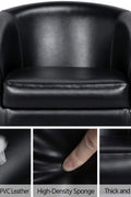 New Office Modern Style Tub Chair – Faux Leather Accent Chair in Black or Brown - with 🖤 Black | Sold by Uncle Wiener's Wholesale