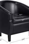 New Office Modern Style Tub Chair – Faux Leather Accent Chair in Black or Brown - with 🖤 Black | Sold by Uncle Wiener's Wholesale