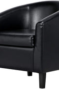 New Office Modern Style Tub Chair – Faux Leather Accent Chair in Black or Brown - with 🖤 Black | Sold by Uncle Wiener's Wholesale