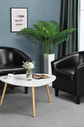 New Office Modern Style Tub Chair – Faux Leather Accent Chair in Black or Brown - with 🖤 Black | Sold by Uncle Wiener's Wholesale