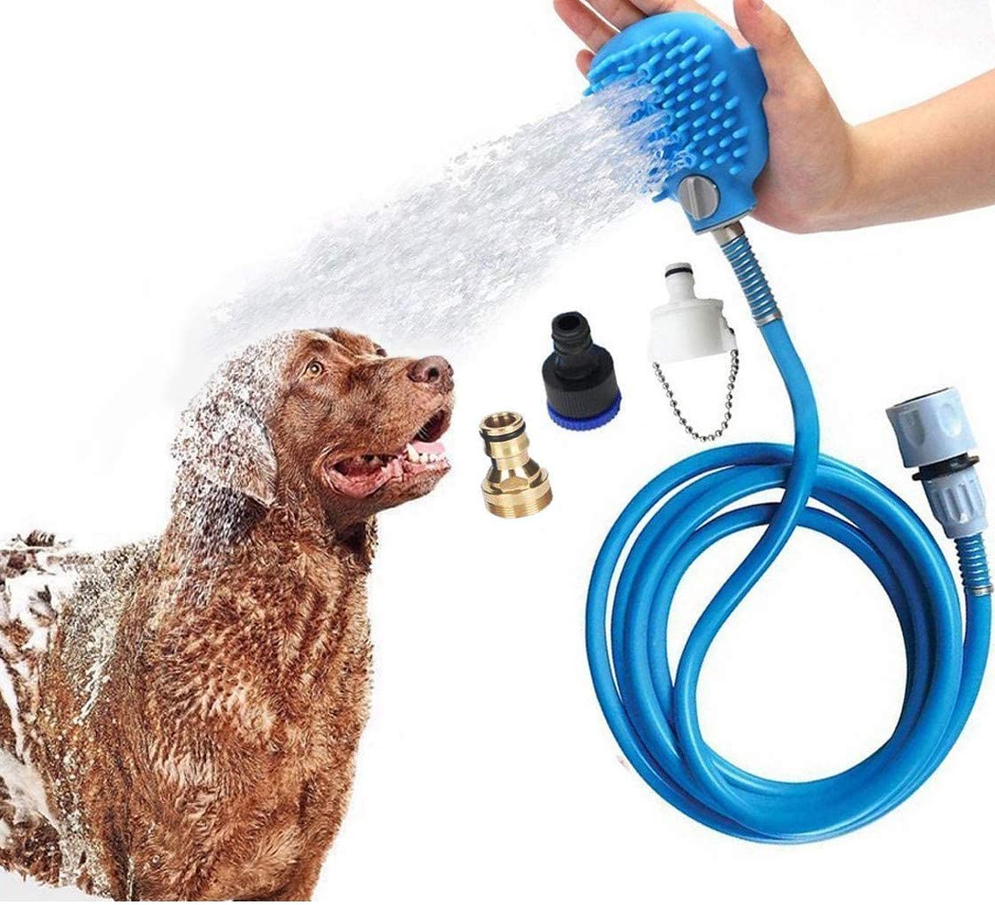 New og Bathing 2 - in - 1 Shower Sprayer Brush – Gentle Pet Grooming & Washing Tool 70S21 - with | Sold by Uncle Wiener's Wholesale