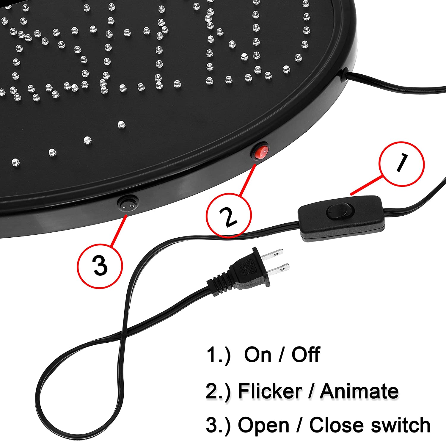 “LED open closed sign with flashing red and blue lights”

“23x14 LED sign for store window with hanging chain”

“Bright compact LED open closed display board”