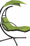 New Outdoor Hanging Helicopter Lounge Chair with Sun Canopy – Multiple Colors Available - with GREEN | Sold by Uncle Wiener's Wholesale